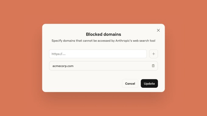 Anthropic web search API